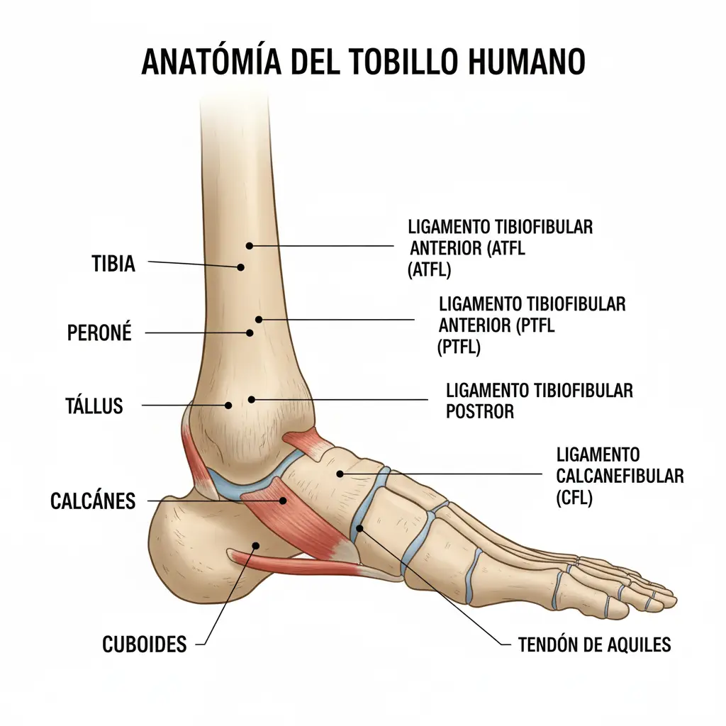 partes del tobillo humano